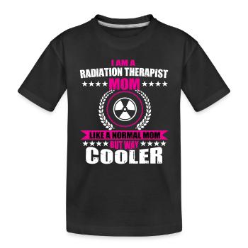 Drôle de maman radiothérapeute - T-shirt bio Premium Enfant - noir - Devant