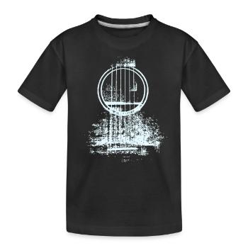 Rock & Metal Gitarre - Kinder Premium Bio T-Shirt - Schwarz - Vorne