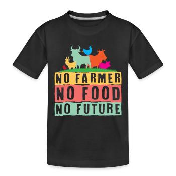 Landwirtschaft - Kinder Premium Bio T-Shirt - Schwarz - Vorne