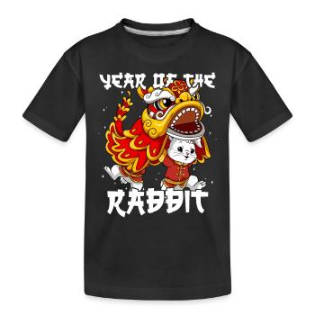 Jahr Des Hasens Mondneujahrsfest Chinesisches - Kinder Premium Bio T-Shirt - Schwarz - Vorne