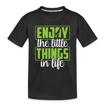Profitez des petites choses de la vie Microscope - T-shirt bio Premium Enfant - noir - Devant