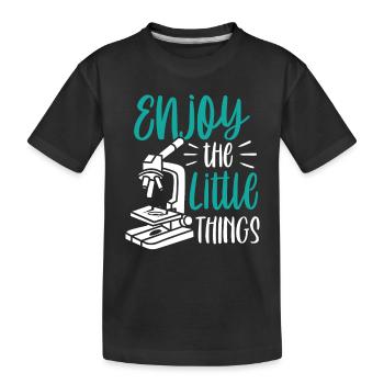 Profitez des petites choses Microscope Microscopes - T-shirt bio Premium Enfant - noir - Devant