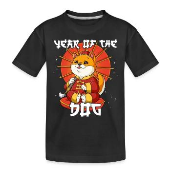 Jahr Des Hundes Mondneujahrsfest Chinesisches - Kinder Premium Bio T-Shirt - Schwarz - Vorne