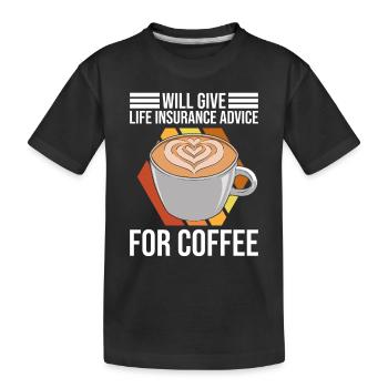 Life Insurance Agent Design Für - Kids' Premium Organic T-Shirt - black - Front