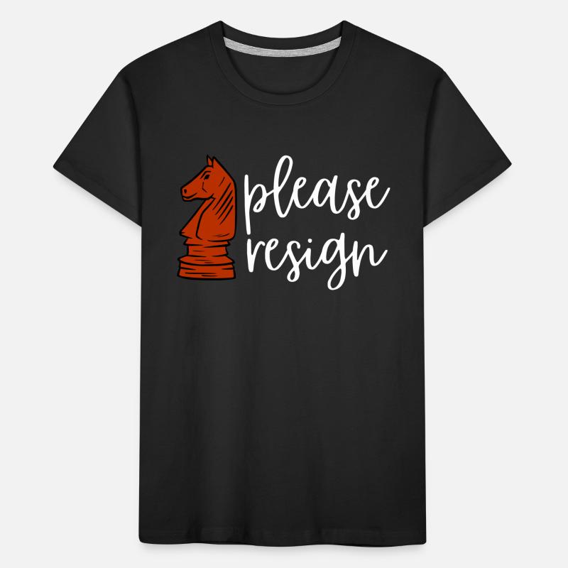 Chess Please Resign Kids' Premium Organic T-Shirt