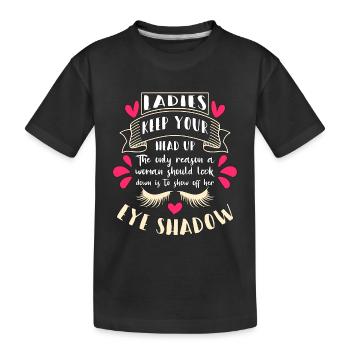 Maquilleuse Dames Gardez la tête haute Artiste sourcils - T-shirt bio Premium Enfant - noir - Devant
