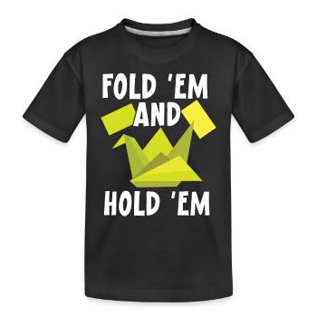 Fold 'em And Hold 'em Paper Art Japanese Art - Kids' Premium Organic T-Shirt - black - Front