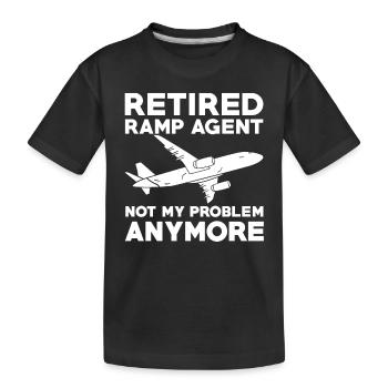 Agent de rampe à la retraite n’est plus mon problème - T-shirt bio Premium Enfant - noir - Devant