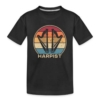 Harpe rétro Harpe Concert Harpe Harpe Musique - T-shirt bio Premium Enfant - noir - Devant