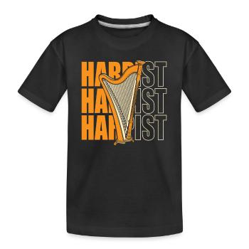 Harpiste Concert Harpe Harpe Harpe Musique Harpe - T-shirt bio Premium Enfant - noir - Devant