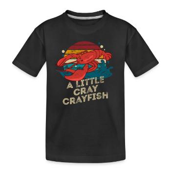 Une petite écrevisse Retro Crawfish Bouillir - T-shirt bio Premium Enfant - noir - Devant