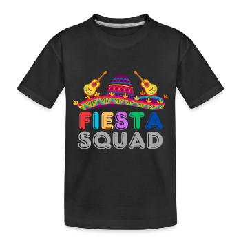 fiesta squad - Kids' Premium Organic T-Shirt - black - Front