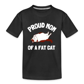 Obésité du gros chat - T-shirt bio Premium Enfant - noir - Devant