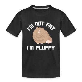 Obésité du gros chat - T-shirt bio Premium Enfant - noir - Devant