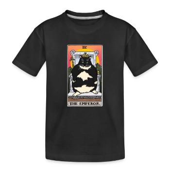 Obésité du gros chat - T-shirt bio Premium Enfant - noir - Devant
