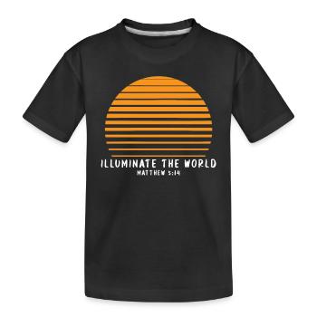 Illuminer le monde Matthieu Bible chrétienne - T-shirt bio Premium Enfant - noir - Devant