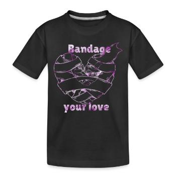 Verbinde deine Liebe - Kinder Premium Bio T-Shirt - Schwarz - Vorne