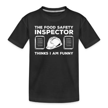 Food Safety Inspector - Kids' Premium Organic T-Shirt - black - Front
