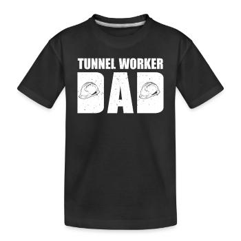 Papa ouvrier de tunnel - T-shirt bio Premium Enfant - noir - Devant
