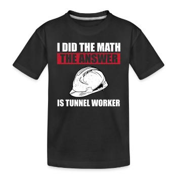Drôle de dicton d’ouvrier de tunnel - T-shirt bio Premium Enfant - noir - Devant