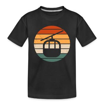 Retro Ski Lift Cabine Tenue - T-shirt bio Premium Enfant - noir - Devant