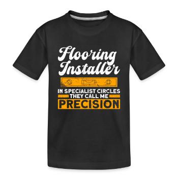 Bauboden-installateur-design Für - Kinder Premium Bio T-Shirt - Schwarz - Vorne