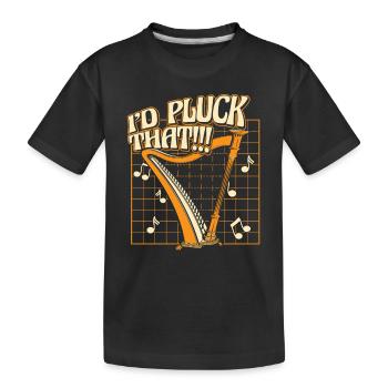 Je pincerais cette harpe de concert harpe harpe musicale harpe - T-shirt bio Premium Enfant - noir - Devant