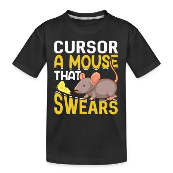 Ratte Maus Nagetiere - Kinder Premium Bio T-Shirt - Schwarz - Vorne