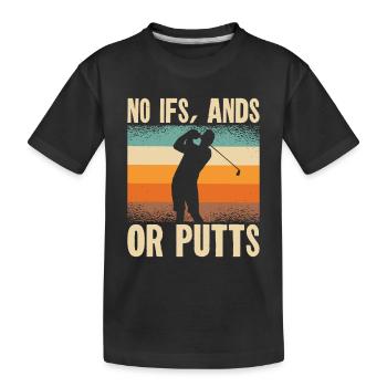 Golfspieler Golfplatz Golfer - Kinder Premium Bio T-Shirt - Schwarz - Vorne