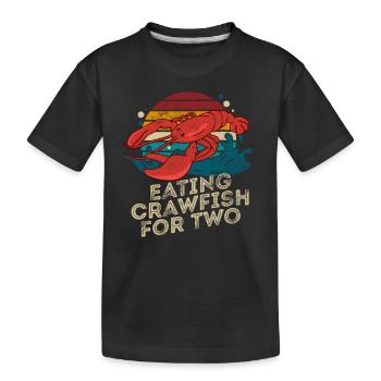 Manger des écrevisses pour deux écrevisses rétro bouillir - T-shirt bio Premium Enfant - noir - Devant