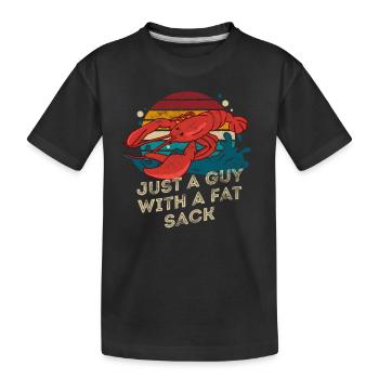 Juste un gars avec un gros sac Retro Crawfish Bil - T-shirt bio Premium Enfant - noir - Devant