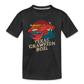 Texas Crawfish Boil Seafood Lover Crayfish - Kids' Premium Organic T-Shirt - black - Front