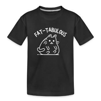 Chonk Cat Obésité - T-shirt bio Premium Enfant - noir - Devant
