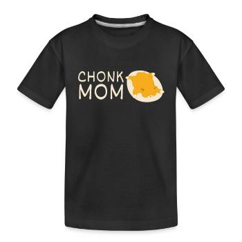 Chonk Cat Obesity - Kids' Premium Organic T-Shirt - black - Front