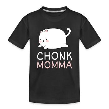 Chonk Cat Obésité - T-shirt bio Premium Enfant - noir - Devant