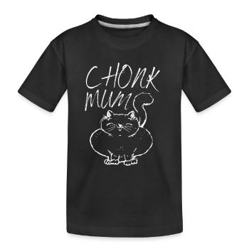 Chonk Cat Obésité - T-shirt bio Premium Enfant - noir - Devant