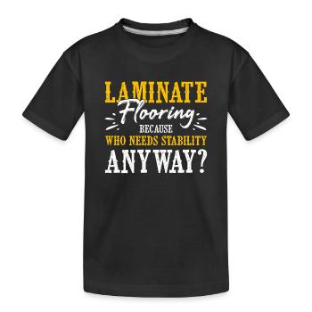 Flooring installation Flooring installers Contractors - Kids' Premium Organic T-Shirt - black - Front
