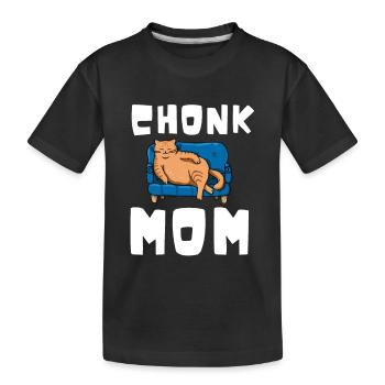 Chonk Cat Obésité - T-shirt bio Premium Enfant - noir - Devant