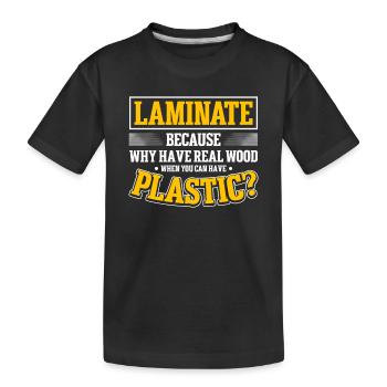 Flooring installation Flooring installers Contractors - Kids' Premium Organic T-Shirt - black - Front