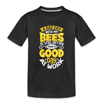 Apiculture apiculteur apiculteur rucher - T-shirt bio Premium Enfant - noir - Devant