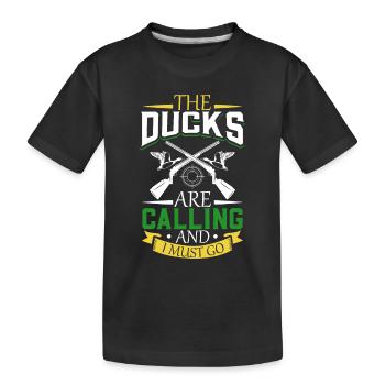 Duck Hunt Duck Hunter Bird Hunting Duck Hunting - Kinder Premium Bio T-Shirt - Schwarz - Vorne