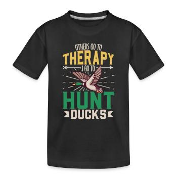 Duck Hunt Duck Hunter Bird Hunting Duck Hunting - Kinder Premium Bio T-Shirt - Schwarz - Vorne