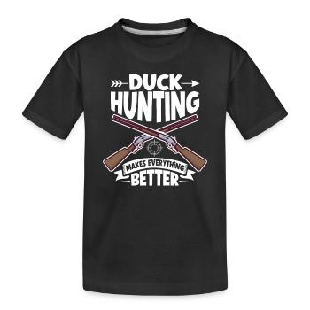 Duck Hunt Duck Hunter Bird Hunting Duck Hunting - Kinder Premium Bio T-Shirt - Schwarz - Vorne