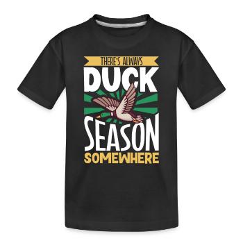 Duck Hunt Duck Hunter Bird Hunting Duck Hunting - Kinder Premium Bio T-Shirt - Schwarz - Vorne