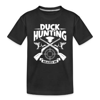 Duck Hunt Duck Hunter Bird Hunting Duck Hunting - Kinder Premium Bio T-Shirt - Schwarz - Vorne