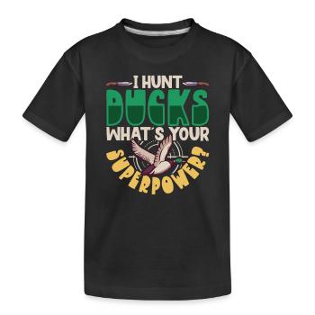 Duck Hunt Duck Hunter Bird Hunting Duck Hunting - Kinder Premium Bio T-Shirt - Schwarz - Vorne