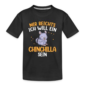 Will ein Chinchilla sein Nagetier Wollmaus - Kinder Premium Bio T-Shirt - Schwarz - Vorne