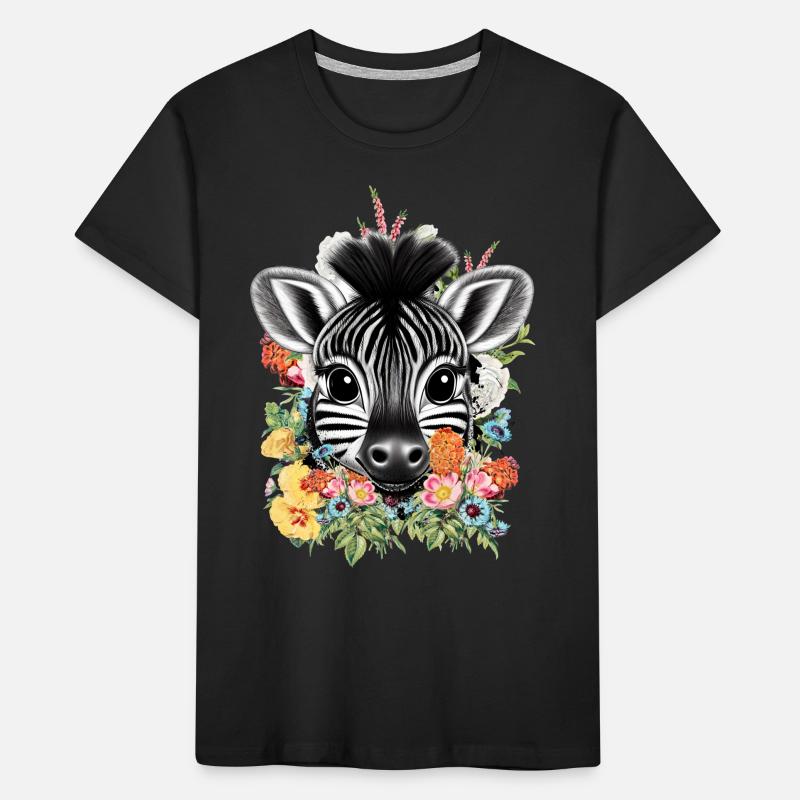Fleurs de zèbre T-shirt bio Premium Enfant