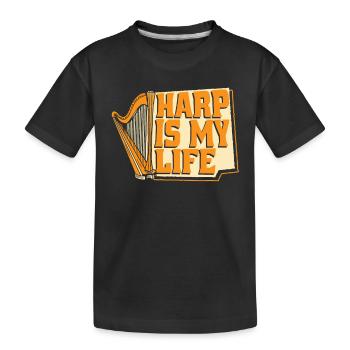 Harpe Is My Life Harpe de concert Harpe Harpe Musique Harpe - T-shirt bio Premium Enfant - noir - Devant