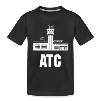 Awesome Air Traffic Control Outfit Air Traffic Control Center - Kids' Premium Organic T-Shirt - black - Front